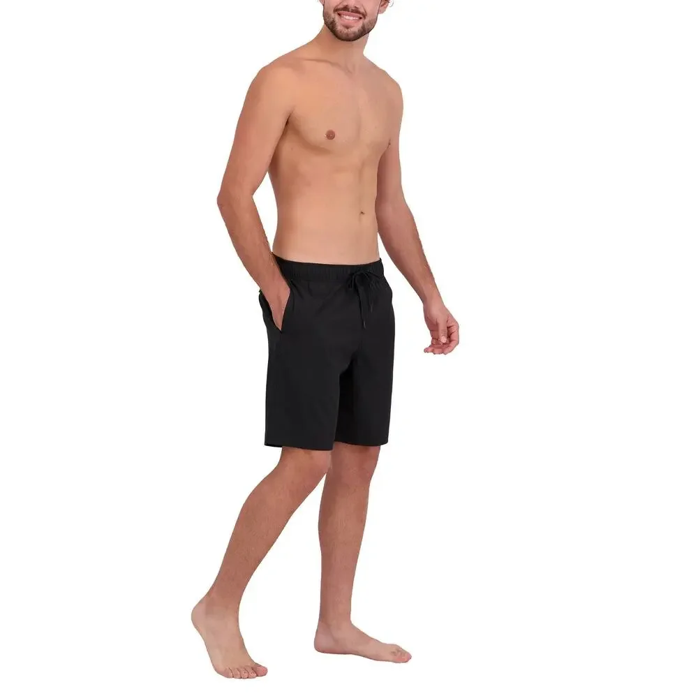 NWT Nautica Solid Black Quick-Dry UPF 50+ Swim Shorts Men's Size Large